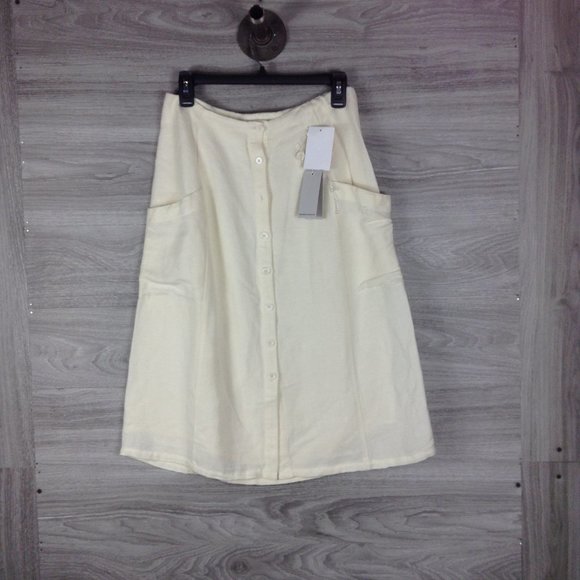 Rails Ivory Freya Front Button Midi Skirt - Picture 1 of 7